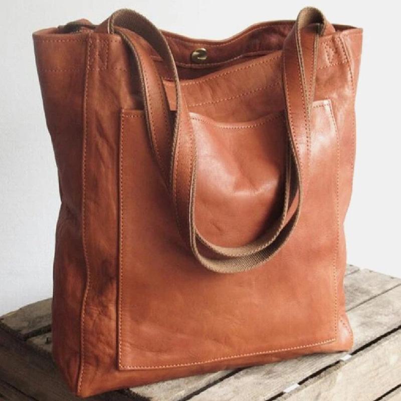 Sky | Classic leather tote bag