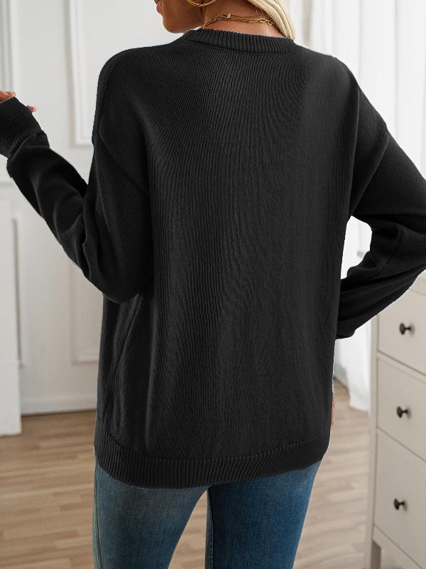 Lexie | Loose-fit crew neck solid sweater