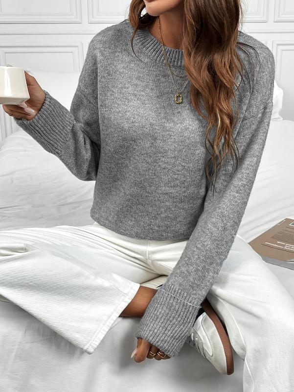 Nathalia | Crew neck solid color sweater