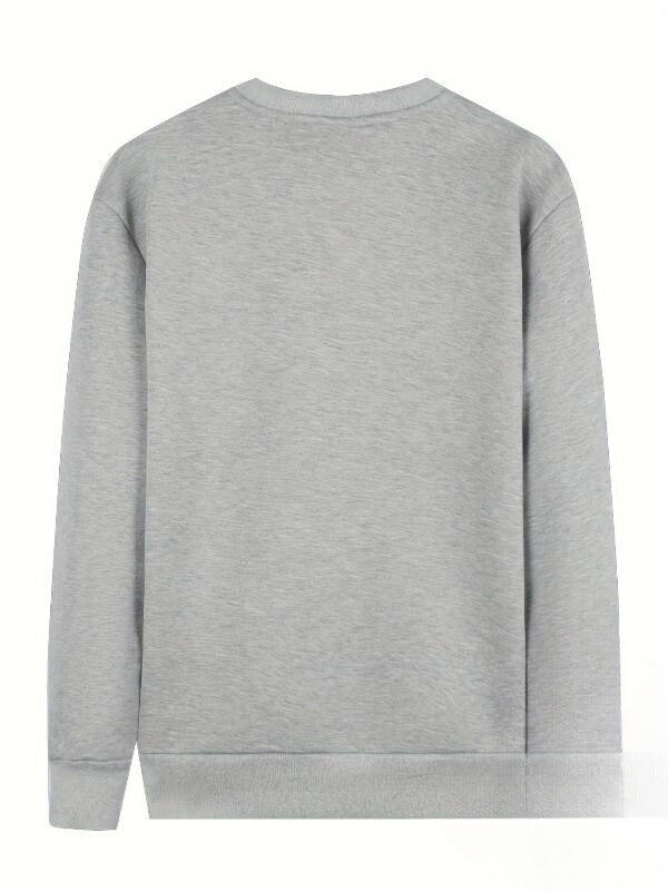 Drix | Solid thermal trendy fleece-lined sweatshirt