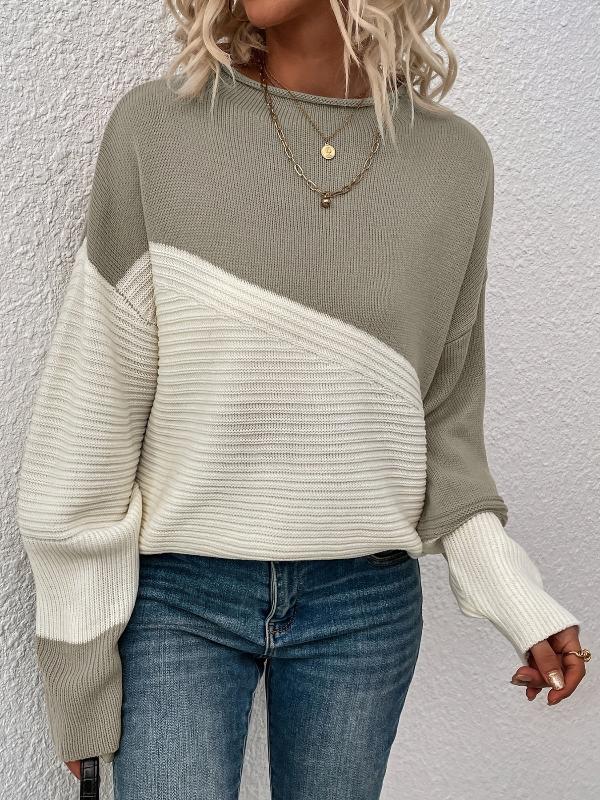 Zayla | Color block loose pullover sweater